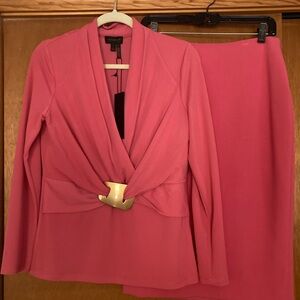 Donna Karan two pieces lobster color dress